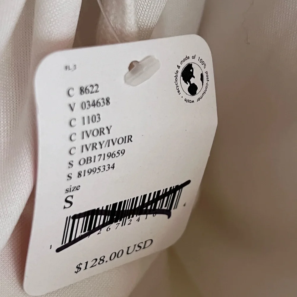 Free People Pants FP Movement White Spatial Wide Leg Palazzo NWT SMALL - Picture 6 of 6